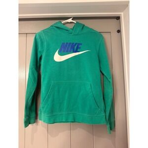 Kids Nike Green Graphic Logo Hoodie Sweatshirt Size Large‎